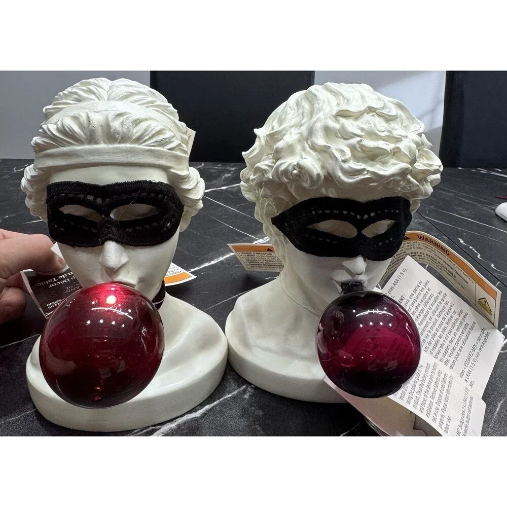 Ashland Light Up Bubble Gum Bust Sculptures 7.5 Set of 2 BNWT Fantasy - Picture 7 of 9